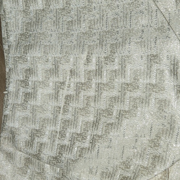 Chelsea & Violet Cream/Gold Sparkle Skort Size Large Dressy Classic - Picture 7 of 8